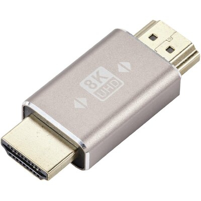 SpeaKa Professional SP-11301996 HDMI Átalakító [1x HDMI dugó - 1x HDMI dugó] Szürke UHD 8K @ 60 Hz, UHD 4K @ 120 Hz Dugó180°, forgatott