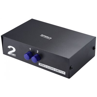 SpeaKa Professional SP-11175216 2 port Kompozit switch Audio csatlakozóval