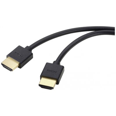 SpeaKa Professional HDMI Csatlakozókábel HDMI-A dugó, HDMI-A dugó 2.00 m Fekete 8K UHD, Hajlékony HDMI kábel SP-11004212