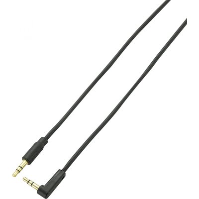 SpeaKa Professional SP-7870060 Jack Audio Csatlakozókábel [1x Jack dugó, 3,5 mm-es - 1x Jack dugó, 3,5 mm-es] 1.00 m Fekete aranyozott érintkező, SuperSoft