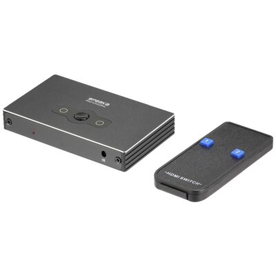 SpeaKa Professional SP-HSW-300 2 port HDMI switch Ultra HD-re alkalmas 7680 x 4320 pixel