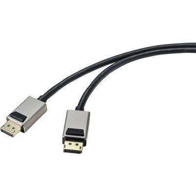 SpeaKa Professional Kijelző csatlakozó Csatlakozókábel DisplayPort dugó, DisplayPort dugó 3.00 m Fekete SP-9510452 8K UHD DisplayPort kábel