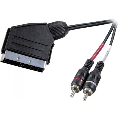 SpeaKa Professional SP-7870676 SCART / RCA Audio Csatlakozókábel [1x SCART dugó - 2x RCA dugó] 2.00 m Fekete