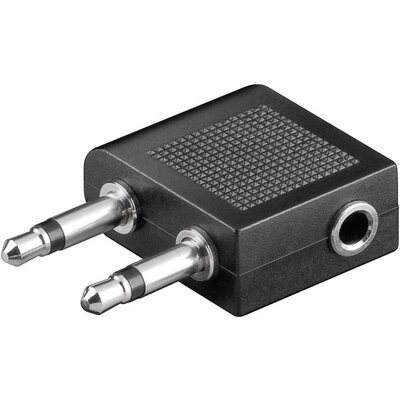 SpeaKa Professional SP-7869752 Jack Audio Y adapter [2x Jack dugó, 3,5 mm-es - 1x Jack alj, 3,5 mm-es] Fekete