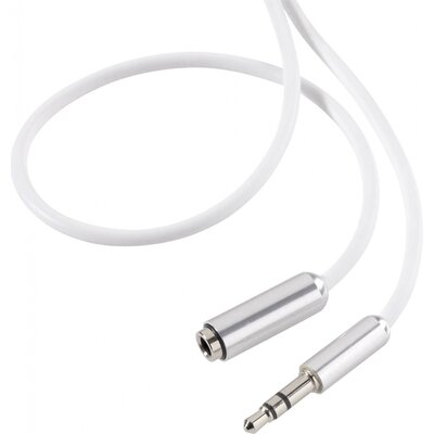 SpeaKa Professional SP-7870516 Jack Audio Hosszabbítókábel [1x Jack dugó, 3,5 mm-es - 1x Jack alj, 3,5 mm-es] 0.50 m Fehér SuperSoft köpeny