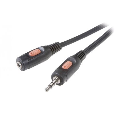 SpeaKa Professional SP-7869784 Jack Audio Hosszabbítókábel [1x Jack dugó, 3,5 mm-es - 1x Jack alj, 3,5 mm-es] 5.00 m Fekete