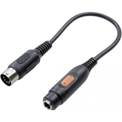 SpeaKa Professional SP-7870312 DIN csatlakozó / Jack Audio Átalakító [1x DIN dugó, 5 pólusú - 1x Jack alj, 6,35 mm-es] Fekete