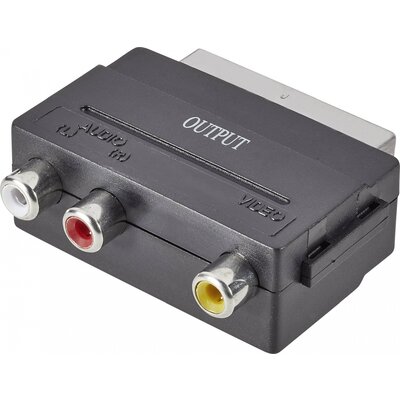 SpeaKa Professional SP-7870668 SCART / RCA Átalakító [1x SCART dugó - 3x RCA alj] Fekete