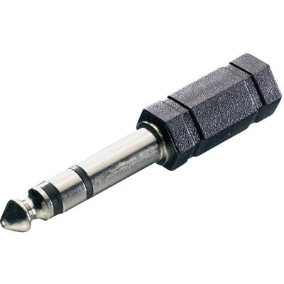 SpeaKa Professional SP-7870252 Jack Audio Átalakító [1x Jack-dugó, 6,35 mm-es - 1x Jack alj, 3,5 mm-es] Fekete