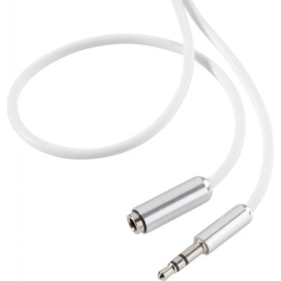 SpeaKa Professional SP-7870520 Jack Audio Hosszabbítókábel [1x Jack dugó, 3,5 mm-es - 1x Jack alj, 3,5 mm-es] 1.00 m Fehér SuperSoft köpeny