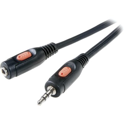 SpeaKa Professional SP-7870224 Jack Audio Hosszabbítókábel [1x Jack dugó, 3,5 mm-es - 1x Jack alj, 3,5 mm-es] 2.50 m Fekete