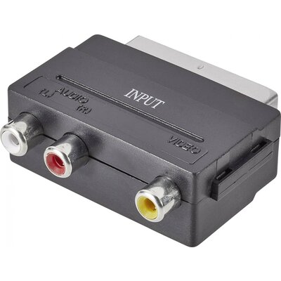 SpeaKa Professional SP-7869904 RCA / SCART Átalakító [3x RCA alj - 1x SCART dugó] Fekete