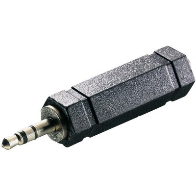 SpeaKa Professional SP-7869824 Jack Audio Átalakító [1x Jack dugó, 3,5 mm-es - 1x Jack alj, 6,35 mm-es] Fekete