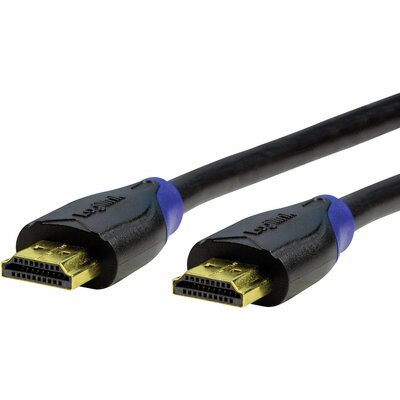 LogiLink HDMI Csatlakozókábel HDMI-A dugó, HDMI-A dugó 5.00 m Fekete CH0064 4K UHD, Audio Return Channel, aranyozott érintkező HDMI kábel