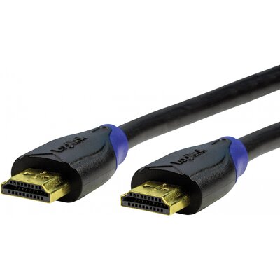 LogiLink HDMI Csatlakozókábel HDMI-A dugó, HDMI-A dugó 10.00 m Fekete CH0066 4K UHD, Audio Return Channel, aranyozott érintkező HDMI kábel