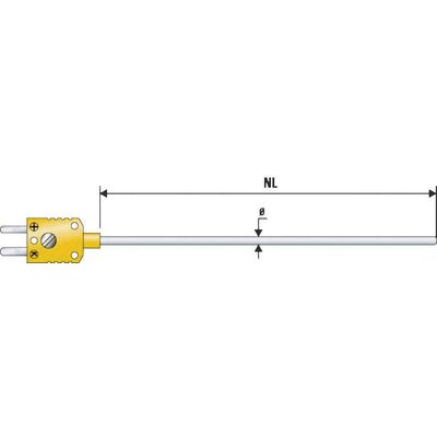 B+B Thermo-TechnikHőmérséklet-érzékelőK625C0150-30K típusú (NiCrNi)Miniatűr hőelem dugóHőelem