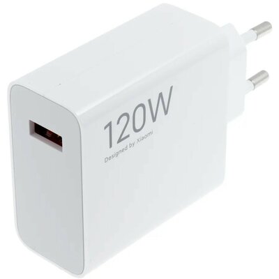 Hálózati töltő adapter, 120W, USB aljzat, gyorstöltés, GaN, Xiaomi, fehér, gyári