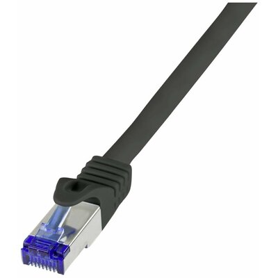 LogiLink C6A013S RJ45 CAT 6A S/FTP 0.25 m Fekete 1 db