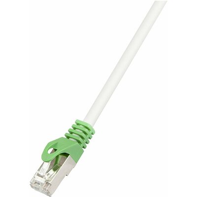 LogiLink RJ45 (keresztezett) Hálózatkabel Csatlakozókábel CAT 6 S/FTP 0.50 m Szürke Lángálló, Fonat árnyékolás, Tejes árnyékolás, Halogénmentes, Páros