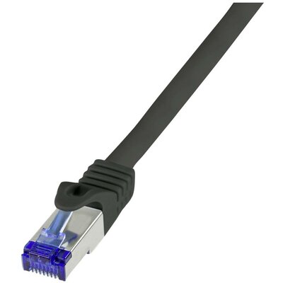 LogiLink C6A103S RJ45 CAT 6A S/FTP 15.00 m Fekete 1 db