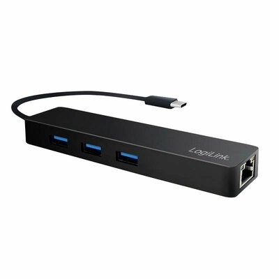 LogiLink UA0313 USB-C® (USB 3.1) Multiport hub Fekete