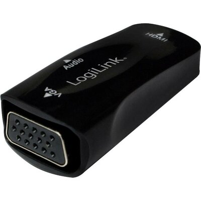 LogiLink CV0108 Átalakító [1x HDMI alj - 1x VGA alj] Fekete