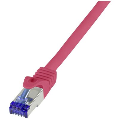 LogiLink C6A084S RJ45 CAT 6A S/FTP 7.50 m Piros 1 db