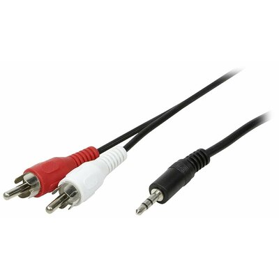 LogiLink CA1042 Jack / RCA Audio Csatlakozókábel 1.50 m Fekete (matt)