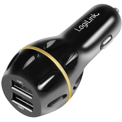 LogiLink Ladegerät USB-s töltőkészülék 19.5 W Személygépkocsi Kimeneti áram (max.) 3000 mA Kimenetek száma: 2 x USB-A Qualcomm Quick Charge 3.0