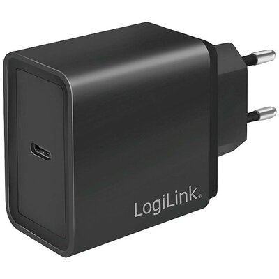 LogiLink Ladegerät USB-s töltőkészülék 18 W Beltér, Aljzat dugó Kimeneti áram (max.) 3000 mA USB-C® alj (Power Delivery) Kimenetek száma: 1 x