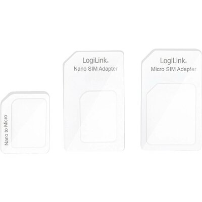 LogiLink AA0047 SIM tű SIM tűvel Átalakítás előtt: Nano SIM, Mikro SIM Átalakítás után: Standard SIM, Mikro SIM, Nano SIM