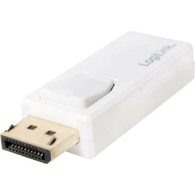 LogiLink CV0100 Kijelző csatlakozó / HDMI Átalakító [1x DisplayPort dugó - 1x HDMI alj] Fehér