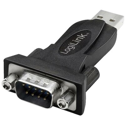 LogiLink Soros Átalakító [1x USB 2.0 dugó, A típus - 1x RS232 dugó] Fekete