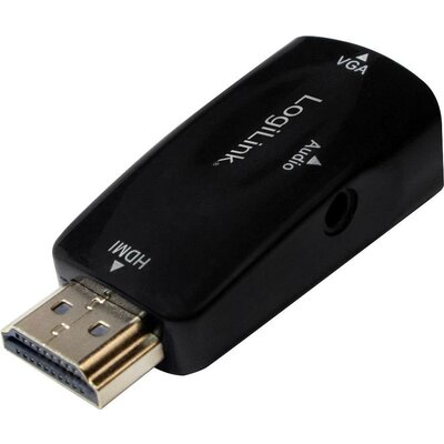 LogiLink CV0107 Átalakító [1x HDMI dugó - 1x VGA alj] Fekete