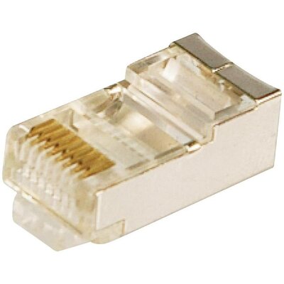 8 pólusú RJ45 csatlakozó dugó CAT5e, 100 db, ezüst, LogiLink MP0003