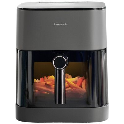 Panasonic NF-CC500SXE Forrólevegős fritőz 5 l 1450 W Cool-touch ház, Gőz hozzáadás, Digitális időzítő, LCD kijelző, betekintőablak, start-stopp automatika