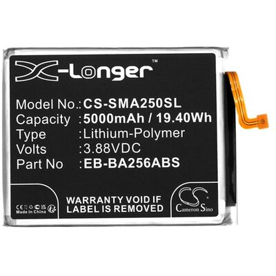 CAMERON SINO CS-SMA250SL CAMERON SINO Li-Polymer akkumulátor (3,88V / 5000mAh, Samsung EB-BA256ABS kompatibilis) FEKETE