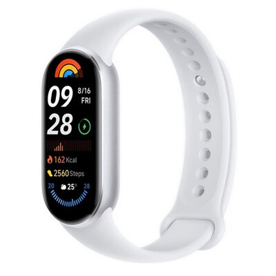 XIAOMI BHR8340GL XIAOMI Smart Band 9 bluetooth okoskarkötő (v5.4, aktivitásmérő, alvásmonitor, 150 sport mód, vízálló, 5 ATM) EZÜST