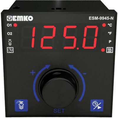 Emko ESM-9945-N 2 pontos, P, PI, PD, PID Hőmérséklet szabályozó Pt100 -200 - +1700 °C Relé, 5 A (H x Sz x Ma) 100 x 96 x 96 mm