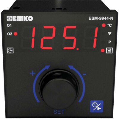 Emko ESM-9944-N 2 pontos, P, PI, PD, PID Hőmérséklet szabályozó Pt100 -200 - +1700 °C Relé, 5 A (H x Sz x Ma) 100 x 96 x 96 mm