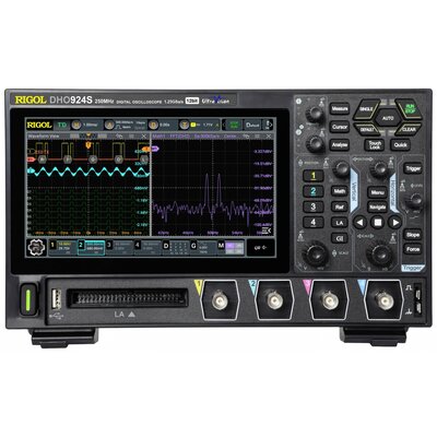 Többfunkciós digitális oszcilloszkóp 250 MHz 1,25 GSa/mp 50 Mpts 12 bit, Rigol DHO924S