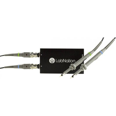 USB oszcilloszkóp függvénygenerátorral 30 MHz 10 csatornás 100 Msa/s 4 Mpts 8 bit DSO, LabNation Smartscope