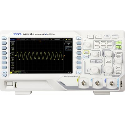 Digitális oszcilloszkóp 200 MHz 2 csatornás 1 GSa/mp 24000 kpts 8 bit, Rigol DS1202Z-E