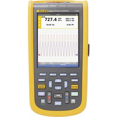 Fluke 124B/EU Kézi oszcilloszkóp Kalibrált (ISO) 40 MHz 2 csatornás 4 GSa/mp Multiméter funkciók 1 db