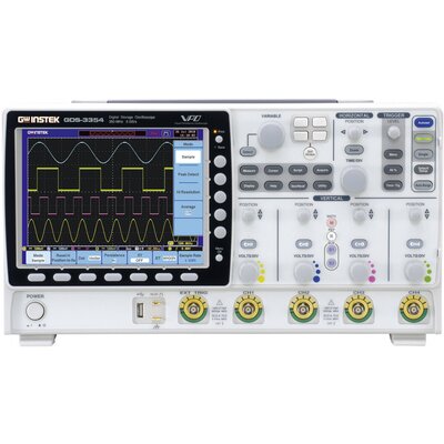 GW Instek GDS-3504 Digitális oszcilloszkóp 500 MHz 4 csatornás 4 GSa/mp 25 kpts 8 bit Digitális memória (DSO) 1 db