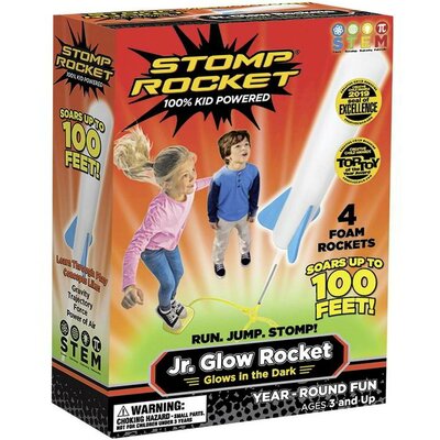 365044 Stomp Rocket Jr. Glow, 4 GITD-Raketen Játék 1 db