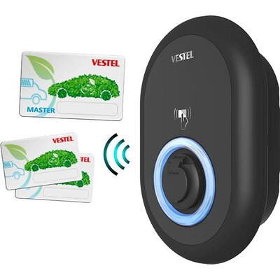 VESTEL Vestel EVC04-AC22SW Fali doboz 2. típus 32 A Csatlakozók száma 1 22 kW WiFi