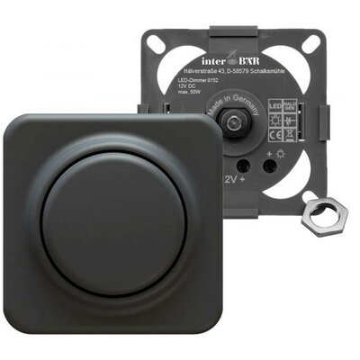 interBär 8152-004.01 Bútorba építhető dimmer Fekete