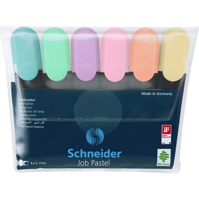 Schneider Schreibgeräte Szövegjelölő Textmarker Job pastell Etui 6 Stück 50-115097 1 db