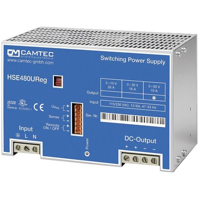 Camtec HSEUreg04801.30T Labortápegység, szabályozható - 30 V/DC 16 A 480 W Kimenetek száma 1 x